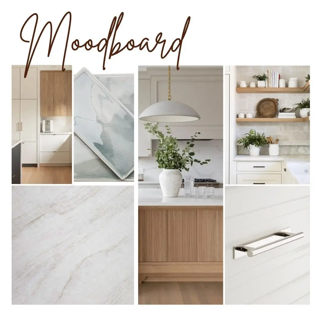 Coastal Modern Kitchen Materials Moodboard