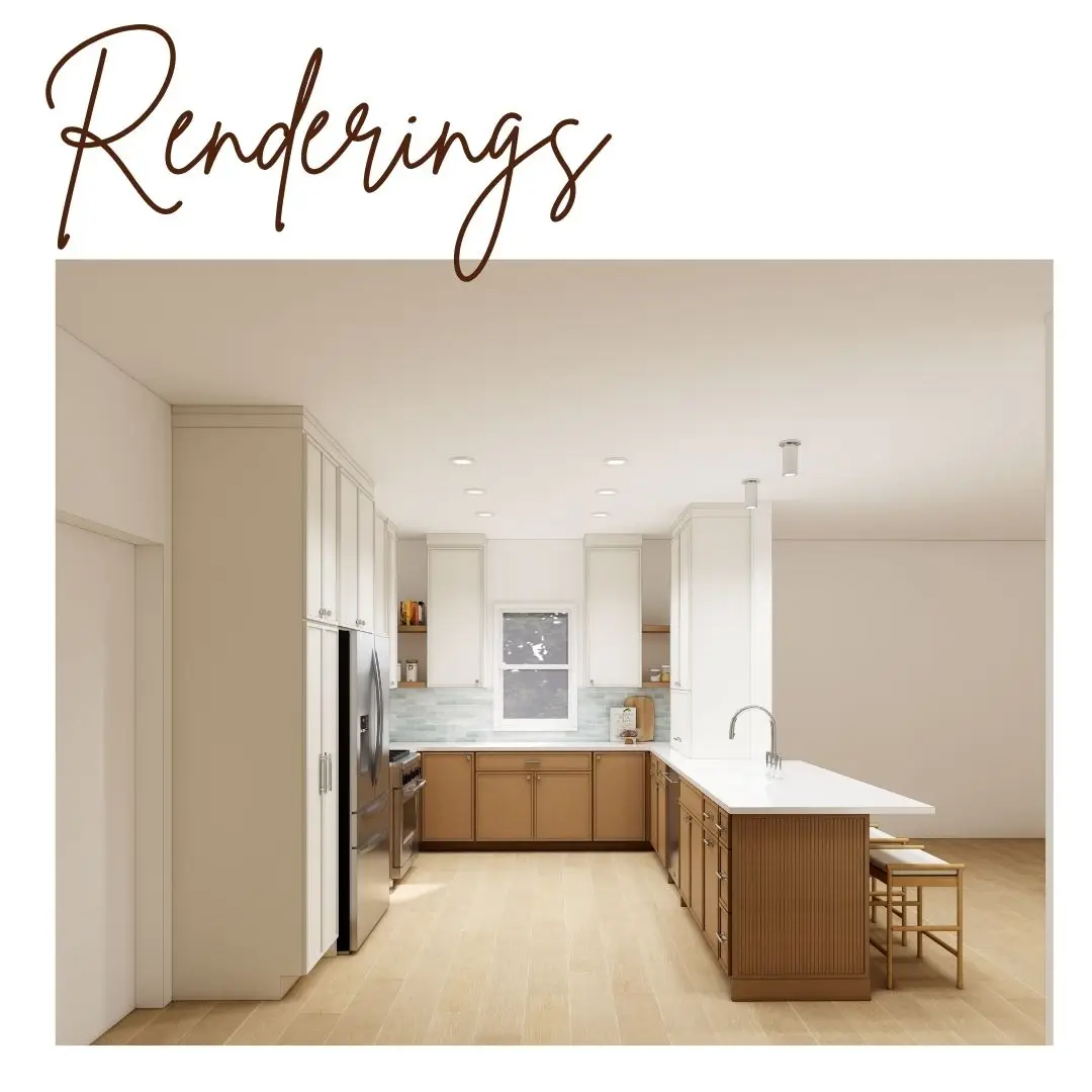 Modern Coastal Kitchen Renderings
